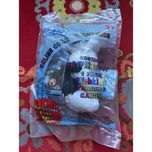 NWT*WEBKINZ* LILKINZ BLK & WH CAT*SEALED CODE*RARE*SOLD OUT! READY 2 SHIP